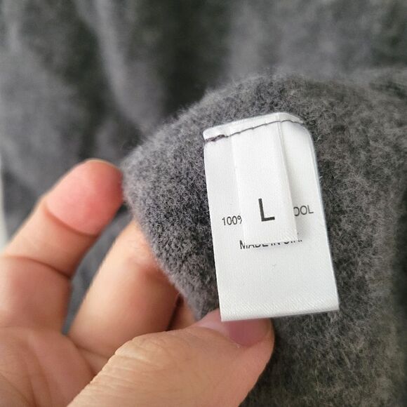 Celtic & Co 100% Supersoft Lambs Wool Knit Midi Sweater Dress Derby Gray L - Picture 4 of 9